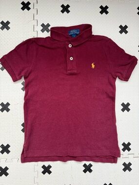 Polo by Ralph Lauren Kids Maroon Polo with Yellow Pony